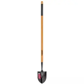 Husky 445031231246 47 Inch L Wood Handle Floral Carbon Steel Digging Shovel With Grip