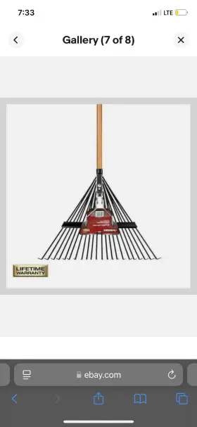 Husky 891117104315 53 Inch Long Wood Handle 22 Steel Leaf Rake Cleaning Leaves Garden Durable