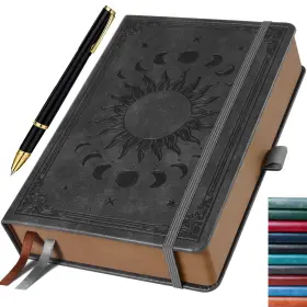 B0cwr9fvm4 Hwxben Vintage Sun Moon Journal Notebook For Men Women Lined 360 Pages A5
