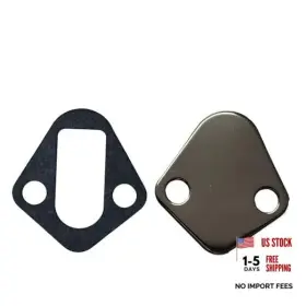 2058 Hxkdj #2058 Chrome Steel Fuel Pump Block Off Plate - Replacement For Ford-spec Small
