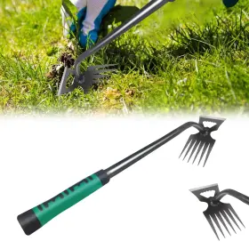 Ij22 Iaredon Garden Weeder Puller Tool 6 Teeth Upgrade Weeding Artifact Uprooting Weed To