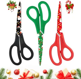 663329 Ibayam All Purpose Scissors For Construction 3-pack Red Green Black