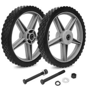 Ihdyppew 726451545937 2 Pack Spoked Plastic Wheel And Tire 12 X 1.75 Inch Heavy Duty