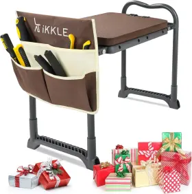 Kv500102-us Ikkle Garden Kneeler And Seat Heavy Duty Upgraded Stool Bench Brown