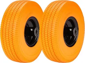 Buwl0039s Ilonpa Of 2 10 4.10/3.50-4 Flat Free Tires Wheels With Rim Solid Tubeless Rubber For Ha
