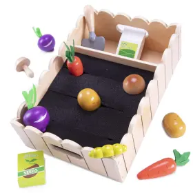 Tcdg-079 Imagination Generation My Little Garden Growing Vegetables Wooden Playset Activity For Children