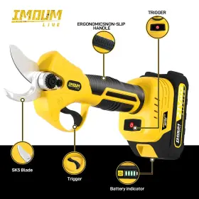 Imoumlive 850039333767 Brushless Electric Pruning Shears Cordless With 2 Pack 21v #2