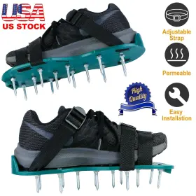 45-0218 Imountek Heavy Duty Pairs Lawn Aerator Shoes Grass Spike Sandal Adjustable