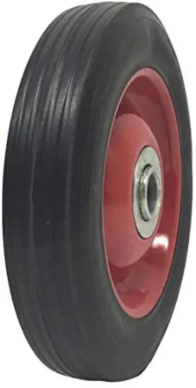 U55chit00151 Importer Solid Rubber Flat Free Tire 6 Inch X 1.5 Hand Truck Wheel - 1.25 Offset Hub
