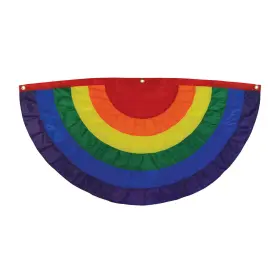 In The Breeze 762379037062 3706 Ruffle Bunting Rainbow 2ft X 4ft