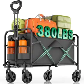 Inbrave 426908272456 Carrito Plegable Con Ruedas Para Cargar Cosas 360 Lbs Vag N Playa Exterior
