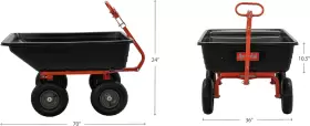 45-0594 Inc. 4-wheel Poly Convertible Pull/tow Garden Dump Cart 1 200lb Tow Capacity #2