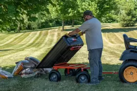 45-0594 Inc. 4-wheel Poly Convertible Pull/tow Garden Dump Cart 1 200lb Tow Capacity #3