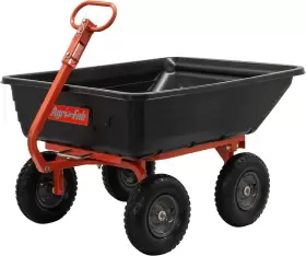 45-0594 Inc. 4-wheel Poly Convertible Pull/tow Garden Dump Cart 1 200lb Tow Capacity