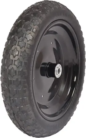 Industries 445045283248 Universal Fit Flat Free Wheelbarrow Tire And Wheel Assembly With Adapter Kit B