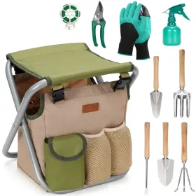 G14-319 Inno Stage 10 Piece Gardening Hand Tools Set With Garden Storage Tote Bag And