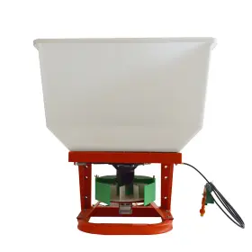 053370 Intbuying Used 12-volt Atv 265lbs Dry Material Broadcast Spreader Fertilizer Salt Seed #3