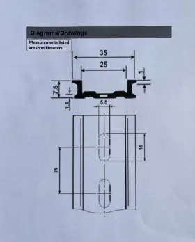 International Connector 737123112494 T&g 20 Pieces Din Rail Slotted Aluminum Rohs 8 Inch Inches Long 35mm Wide 7.5mm High #3