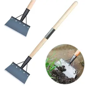 Irisfly 727370220561 Long Wood Handle Multifunctional Cleaning Shovel Heavy Duty Garden Tool Steel