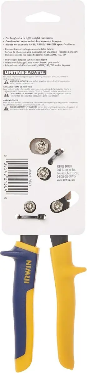 21304zr Irwin 21304 Tin Snip Multi Purpose 11-3/4-inch One Size #3