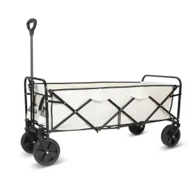H2ph007ot121 Itopfox Garden Cart 5-cu-ft Outdoor Fabric Plastic Steel Flat-free Tires White