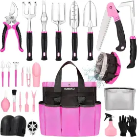H2ph007ot833 Itopfox Heavy Duty Garden Tool Set With Detachable Storage Bag Pink 24-pieces