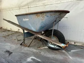 M6kbut12 Jackson Wheelbarrow 6-cu.-ft. Heavy-duty Steel Tray Durable Hardwood Handles