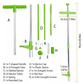 Jahy2tech 883149314784 Weed Puller Weeder Twister Stand Up Lawn Grass Root Killer Remover Garden Tool #2