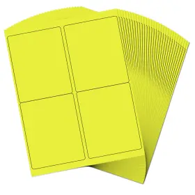 B01klvef44 Jam Paper Neon Yellow 4x5 Quart Page Shipping Address Labels 120-pack