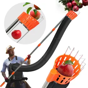 Jamizy 726208848953 13ft Professional Fruit Picker With Collection Funnel And Bag - Adjustable Se