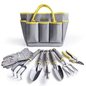 4336462550 Jardineer 8pcs Garden Tool Set Heavy Duty With Gloves Tote Bag Gift For Men Women Outdoor