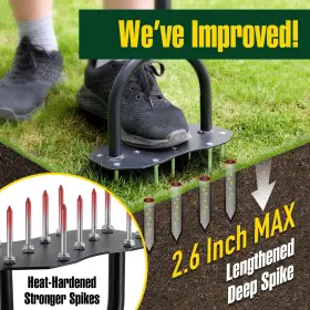 Jardineer 702401717371 Lawn Aerator Spike Aerating Tool Updated 36 Inch Taller Manual Grass Too #2