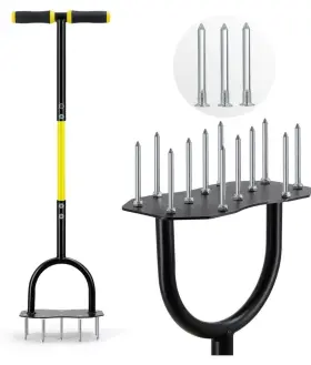 Jardineer 744110527193 Lawn Aerator Spike Aerating Tool Updated 36 Inch Taller Manual Grass Aera