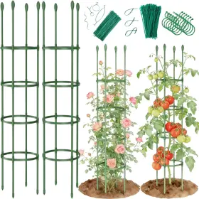 Jesosia Jstr004 2 Pack Tomato Cages For Garden - Heavy Duty Trellis Climbing Plant