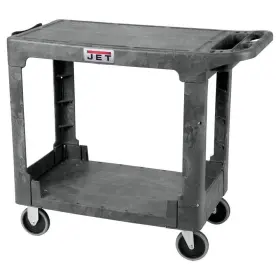 Puc-3819 Jet 141011 Utility Cart 19 Inch 2 Shelves Scratch Resistant Flat Top Resin Wheels
