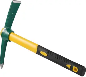 Jeuihau 746433135321 15 Inches Pick Mattock Hoe Forged Adze With Plastic Coated Fiberglass Ha