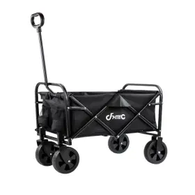 Jfhtec 758439777832 Collapsible Wagon Cart Black Foldable Utility For Shopping Camping Spo