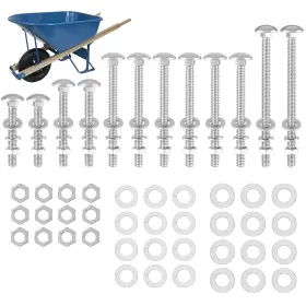 Jiotar 744110784121 Wheelbarrow Handles Bolts Kit Replacement Rebuild 5/16 Stainless