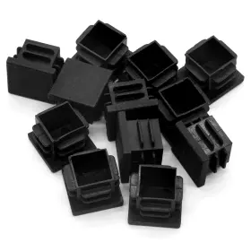 Hjs1130-hjs1149-003 Jiozermi 12 Pcs 3/4 Inch Square Plastic Plug Black X 12pcs