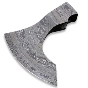 Vk2039 Jnr Traders Axe Head Handmade Damascus Viking Hatchet Bearded Camping Wood Cutting Ch