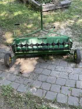 Bm19242 John Deere Towed Spike Lawn Aerator Steel Green/yellow