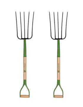 Bpj-5d-jd John Deere 5 Tine Steel Compost Fork 36 Inch Wood Handle Green 2-pack