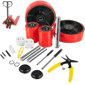 Dh-992m-121 Johntruck Pallet Jack/truck Full Wheel Kit Pair Steering Wheels 7 Inch X 2 Front L