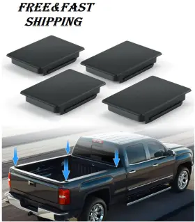 Joytutus 686268748955 Truck Bed Rail Stake Pocket Covers For Chevy Silverado/gmc Sierra - 4 Pack
