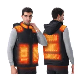 Jurmickey 168554216835 Heated Vest For Men Women Upgraded Mens Vests With Hoodie ... Fast Ship