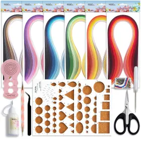 B01mdk8coo Juya Paper Quilling Kit 600 Strips 3mm 30 Colors 8 Tools. Craft Diy Art