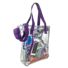 6.16909e K-cliffs 11 Heavy Duty Clear Tote Deluxe See Through Messenger Work Bag Durable