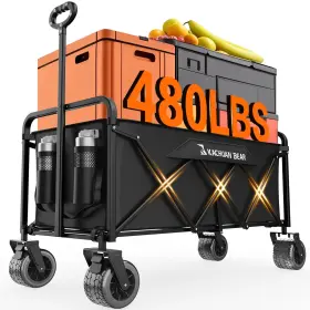 300l Kachuan Bear 760932798122 Large Collapsible Wagons Carts With Big All-terrain Beach Wheels Foldab