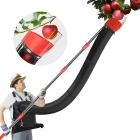 Kangxinrunda 730056001545 13.4ft Fruit Picker Pole With Harvest Bag Heavy Duty Picking Tool