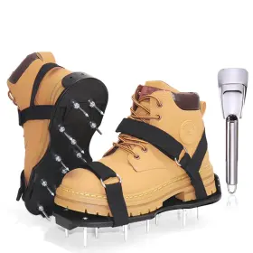 Kaoer 735812322636 Lawn Aerator Shoes Pre-assembled Spiked Aerating Sandals With A